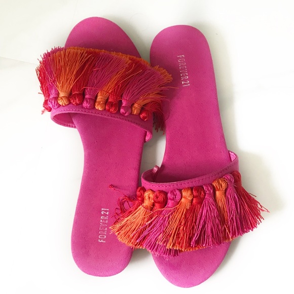 Tassel fringe colorful sandals - Picture 4 of 4